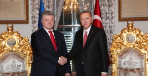 Cumhurbaşkanı Erdoğan, Ukrayna Devlet Başkanı Poroşenko İle Görüştü