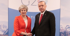 Cumhurbaşkanı Erdoğan, İngiltere Başbakanı May'i Kabul Etti