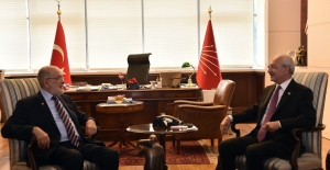 CHP Genel Başkanı Kılıçdaroğlu, SP Genel Başkanı Karamollaoğlu İle Bir Araya Geldi