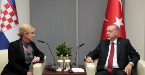 Cumhurbaşkanı Erdoğan, Hırvatistan Cumhurbaşkanı Kitaroviç ile görüştü