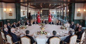 Cumhurbaşkanı Erdoğan, Yüksek Mahkeme Başkanları Onuruna Verilen Öğle Yemeğine Katıldı