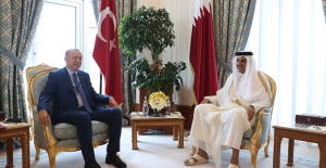 Cumhurbaşkanı Erdoğan, Katar Emiri Şeyh Temim İle Görüştü