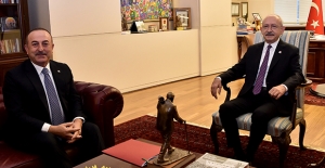 Kılıçdaroğlu, Dışişleri Bakanı Çavuşoğlu'nu Kabul Etti