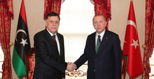 Cumhurbaşkanı Erdoğan, Libya Ulusal Mutabakat Hükûmeti Başkanlık Konseyi Başkanı Sarraj İle Görüştü