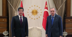 Cumhurbaşkanı Erdoğan, IKBY Başkanı Neçirvan Barzani’yi Kabul Etti