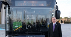 Cumhurbaşkanı Erdoğan, Dünyanın İlk Elektrikli Seri Üretim Ve Sürücüsüz Otobüsünün Tanıtım Programına Katıldı