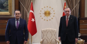 Cumhurbaşkanı Erdoğan, Türk Konseyi Genel Sekreteri Amreyev'i Kabul Etti