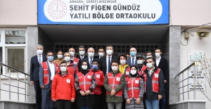 Yatılı Bölge Ortaokulu Öğrencileri İçin Türk Kızılayı İş Birliğinde Materyal Desteği