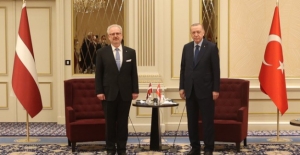 Cumhurbaşkanı Erdoğan, Letonya Cumhurbaşkanı Levits İle Görüştü