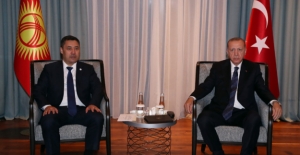 Cumhurbaşkanı Erdoğan, Kırgızistan Cumhurbaşkanı Caparov İle Bir Araya Geldi