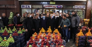Kılıçdaroğlu, Yavaş Ve Yaşar'la Ankara Hali'ni Ziyaret Etti