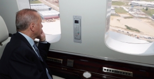 Cumhurbaşkanı Erdoğan, Ankara’nın Akyurt İlçesinde Havadan İncelemelerde Bulundu