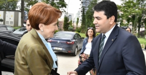 İYİ Parti Genel Başkanı Akşener, DP Genel  Başkanı Uysal'ı Ziyaret Etti
