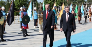 Cumhurbaşkanı Erdoğan, İtalya Başbakanı Draghi'yi Resmi Törenle Karşıladı