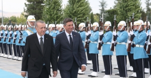 Cumhurbaşkanı Erdoğan, Slovenya Cumhurbaşkanı Pahor’u Resmî Törenle Karşıladı
