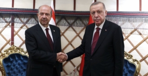 Cumhurbaşkanı Erdoğan, KKTC Cumhurbaşkanı Tatar İle Görüştü