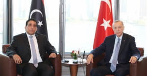 Cumhurbaşkanı Erdoğan, Libya Başkanlık Konseyi Başkanı Yunus el-Menfi İle Görüştü