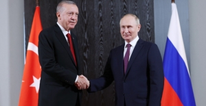 Cumhurbaşkanı Erdoğan, Rusya Federasyonu Devlet Başkanı Putin İle Bir Araya Geldi