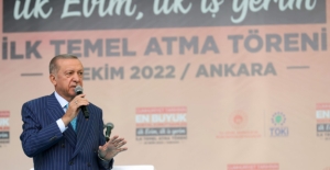 Cumhurbaşkanı Erdoğan, “İlk Evim, İlk İş Yerim Projesi” İlk Temel Atma Töreni’ne Katıldı