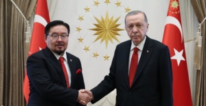 Cumhurbaşkanı Erdoğan, Moğolistan Ulusal Büyük Kuralı Başkanı Gombojav'u Kabul Etti