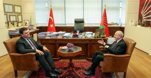 CHP Genel Başkanı Kılıçdaroğlu, DP Genel Başkanı Uysal'ı Kabul Etti