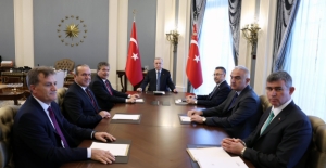 Cumhurbaşkanı Erdoğan, KKTC Başbakanı Üstel'i Kabul Etti