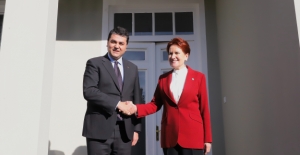 İYİ Parti Genel Başkanı Akşener, DP Genel Başkanı Gültekin Uysal'ı Ziyaret Etti