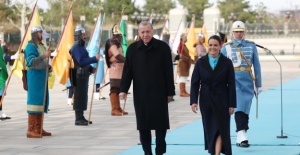 Cumhurbaşkanı Erdoğan, Macaristan Cumhurbaşkanı Novak'ı Resmi Törenle Karşıladı