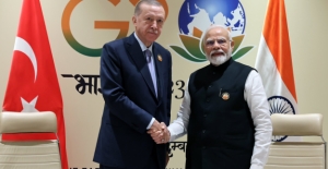Cumhurbaşkanı Erdoğan, Hindistan Başbakanı Modi'yi Kabul Etti