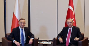 Cumhurbaşkanı Erdoğan, Polonya Cumhurbaşkanı Duda İle Görüştü