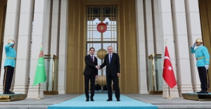 Cumhurbaşkanı Erdoğan, Türkmenistan Devlet Başkanı Berdimuhammedov'u Askeri Törenle Karşıladı