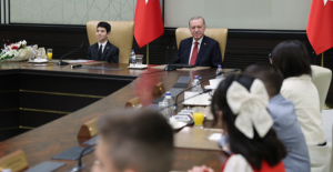 Cumhurbaşkanı Erdoğan, Millî Eğitim Bakanı Tekin ve Beraberindeki Çocukları Kabul Etti