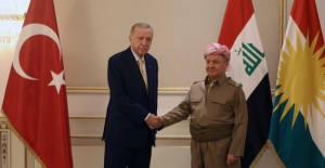 Cumhurbaşkanı Erdoğan, KDP Başkanı Mesut Barzani'yi Kabul Etti