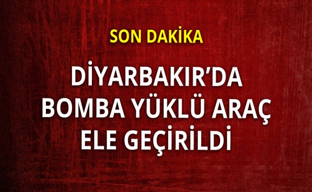 Diyarbakır'da Bomba Yüklü Araç Yakalandı