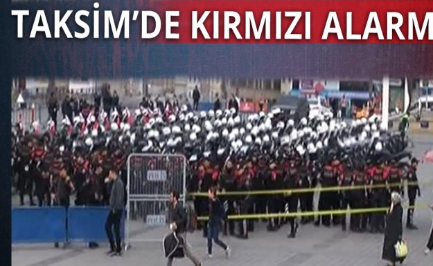 Polisten Taksim'de Kırmızı Alarm