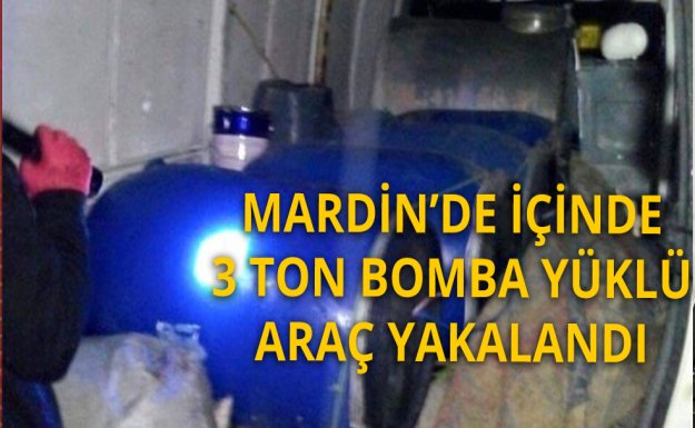 Mardin'de 3 Ton Patlayıcı Ele Geçirildi