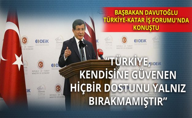 Başbakan Davutoğlu Türkiye-Katar İş Forumu'nda Konuştu