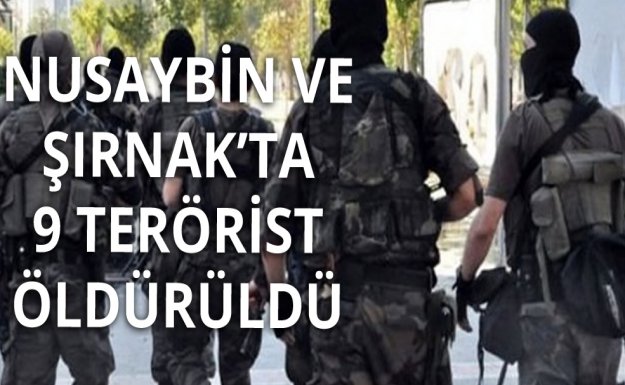 Şırnak Ve Nusaybin'de 9 Terörist Öldürüldü