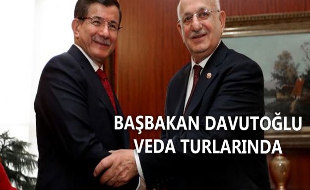 Başbakan Davutoğlu TBMM Başkanı Kahraman'ı Ziyaret Etti